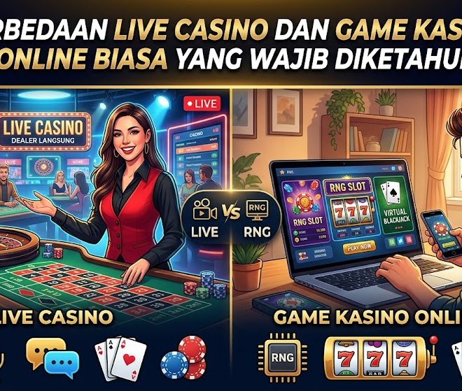Perbedaan Live Casino dan Game Kasino Online Biasa yang Wajib Diketahui