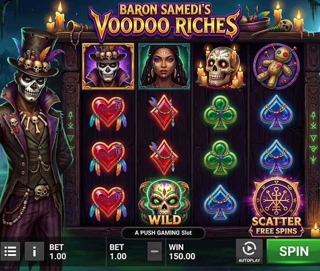 Baron Samedi Slot Push Gaming dengan Nuansa Voodoo Intens